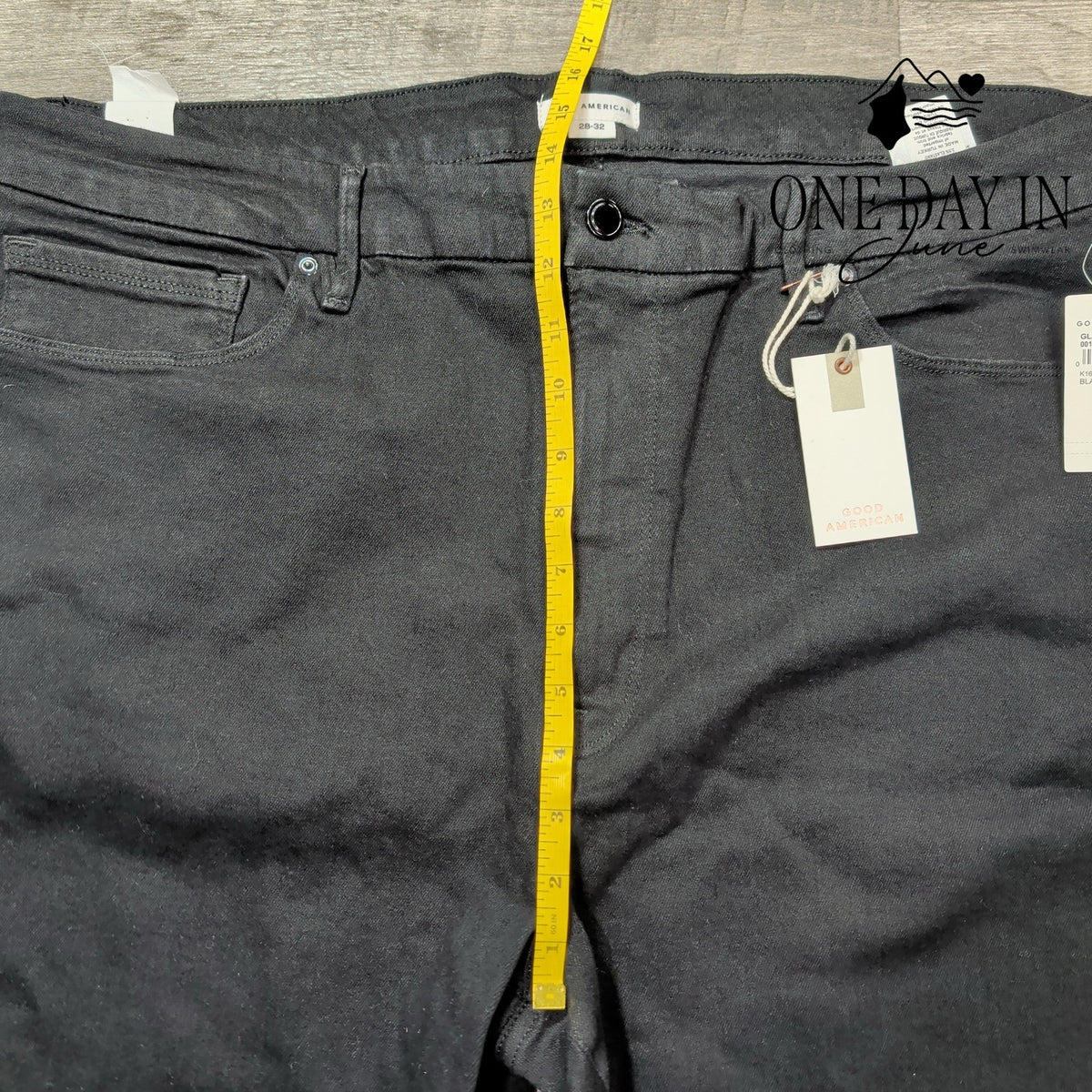 Good American Always Fits Good Legs Skinny Jeans Black165 NWT Size 28