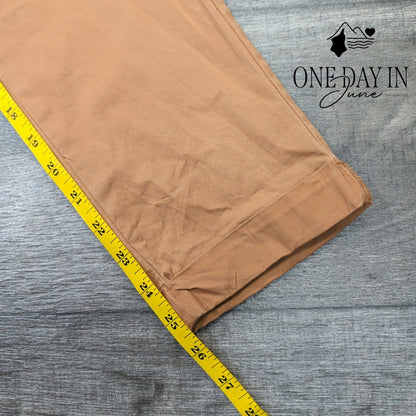 Kensie The Girlfriend Pants Cognac Drawstring Cuffed Chino NWT $78 Size 0 (25)