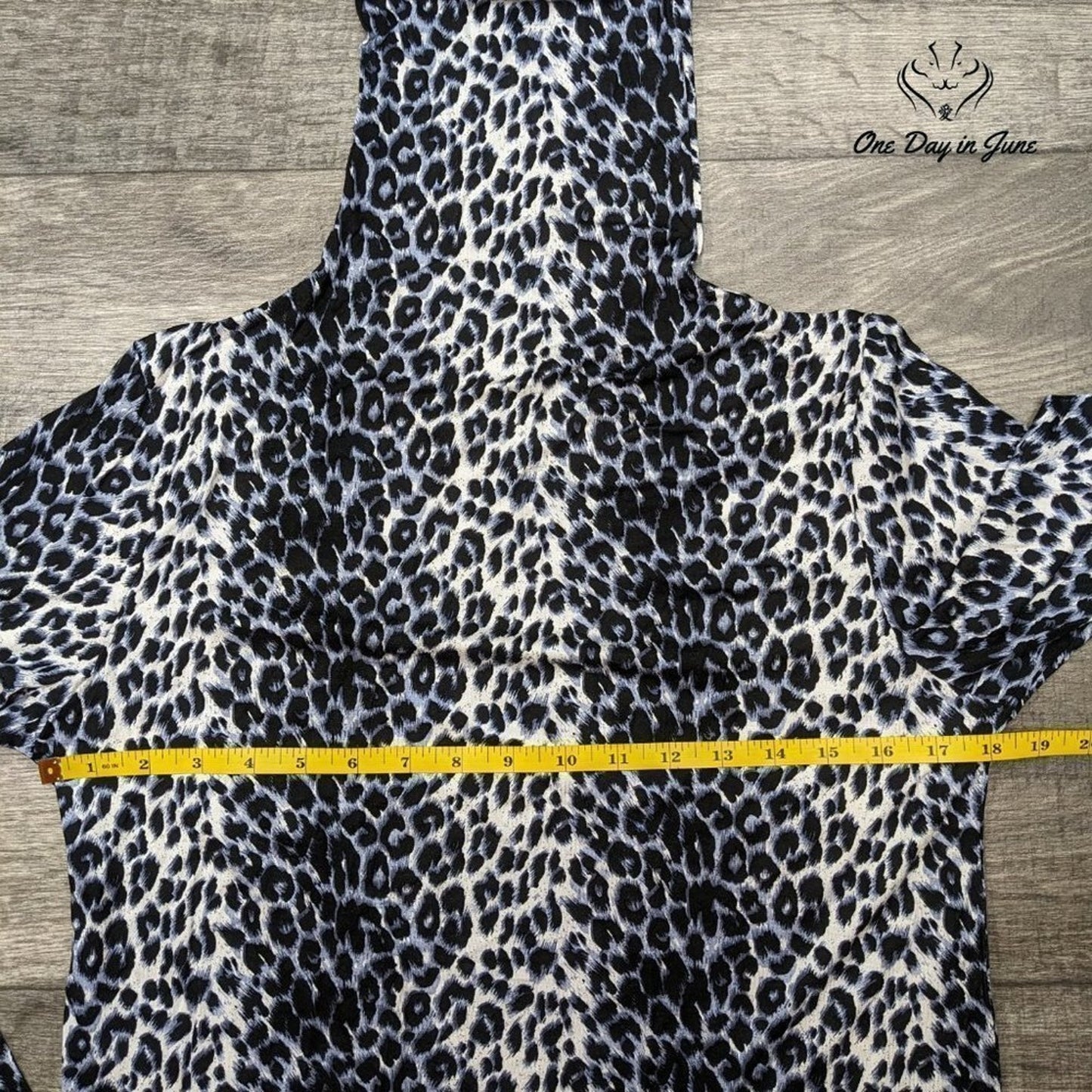 Fashionolic Leopard Print Long Sleeve Top Size 1X