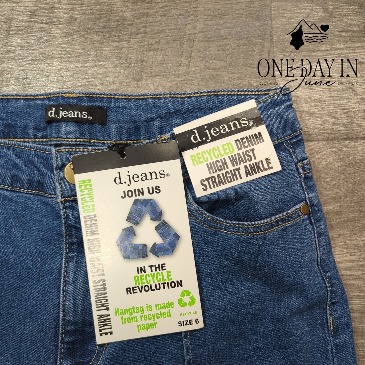 d.jeans High Waist Straight Ankle Jeans Size 6