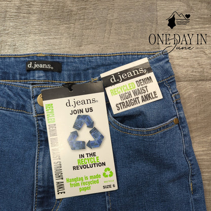 d.jeans High Waist Straight Ankle Jeans Size 6