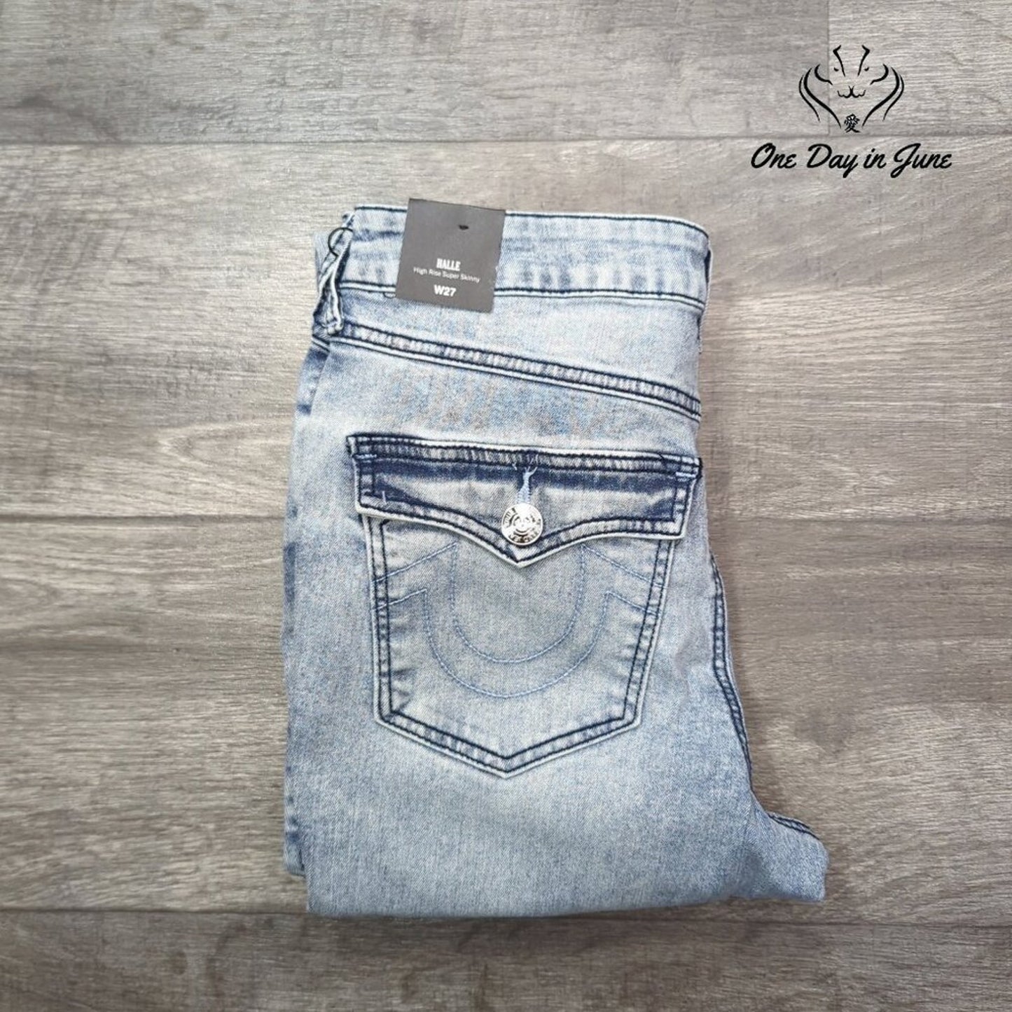 True Religion Halle High Rise Super Skinny Jeans Light Breezy Wash NWT Size 4