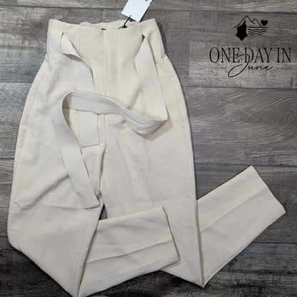 Zara High Rise Belted Dress Pants Size XS