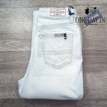 Buffalo David Bitton Jayden High Rise Straight Raw Hem Jeans NWT Size 0 (25)