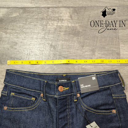 Express Slim Super High Rise Jeans Size 8