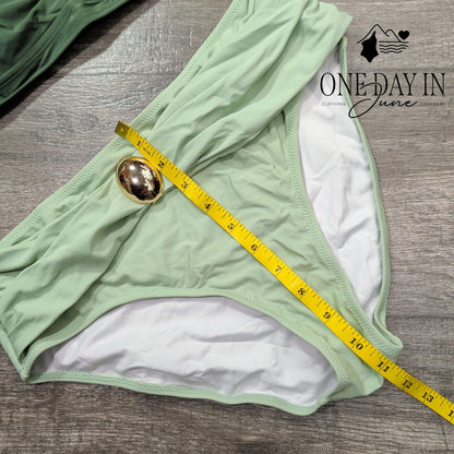 Eomenie High Waist Keyhole Bikini Swimsuit Size M