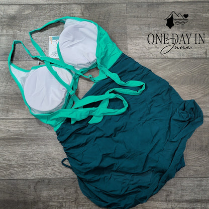 B2Prity Cross Front Cutout One Piece Swimsuit Size XL