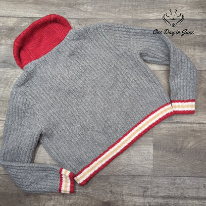 American Eagle Outfitters Varsity Zip Cardigan Sweater Gray AE Patch NWT Size S
