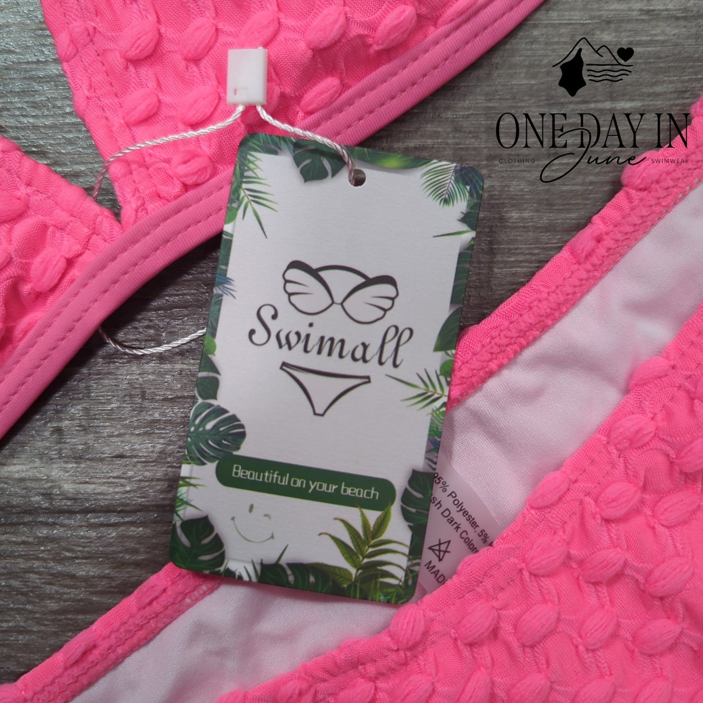 Swimall Textured Halter Bikini Swimsuit Size M