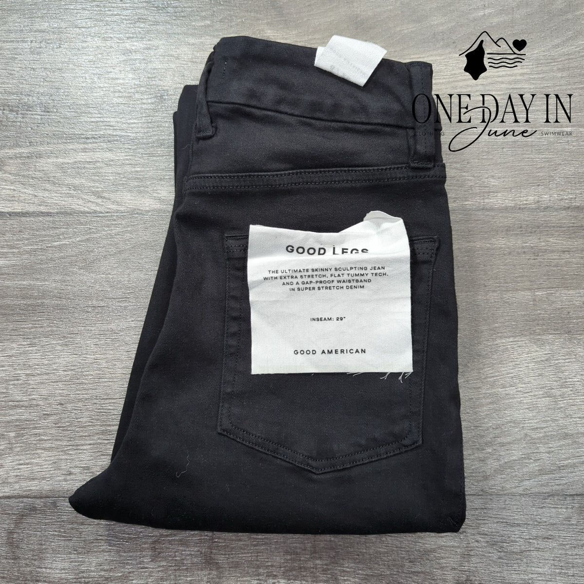 Good American Good Legs Skinny Jeans Black NWT Size 6/28
