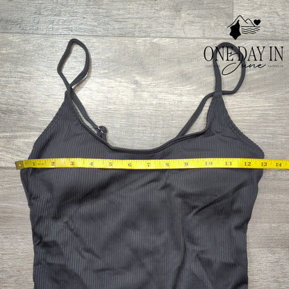 Aleumdr high Cut Cheeky Ribbed One Piece Swimsuit Size S