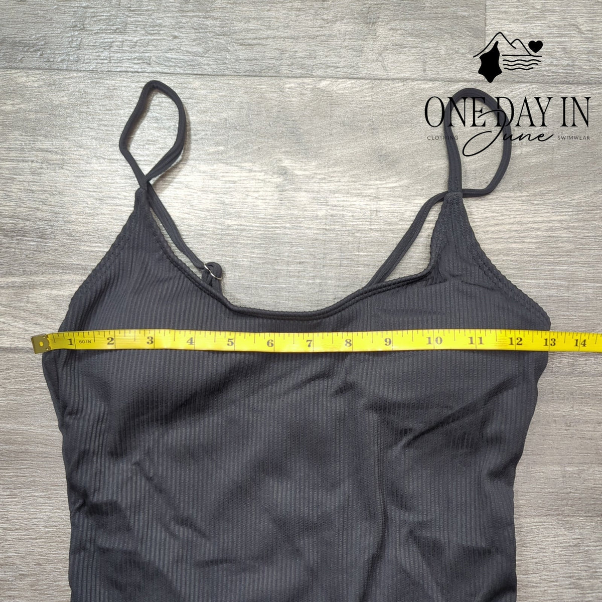 Aleumdr Ribbed High Cut Cheeky One Piece Swimsuit Black Size S