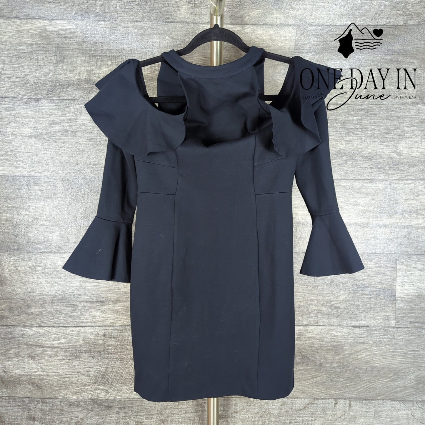 Free People High Neck Cold Shoulder Long Sleeve Mini Dress Size XS