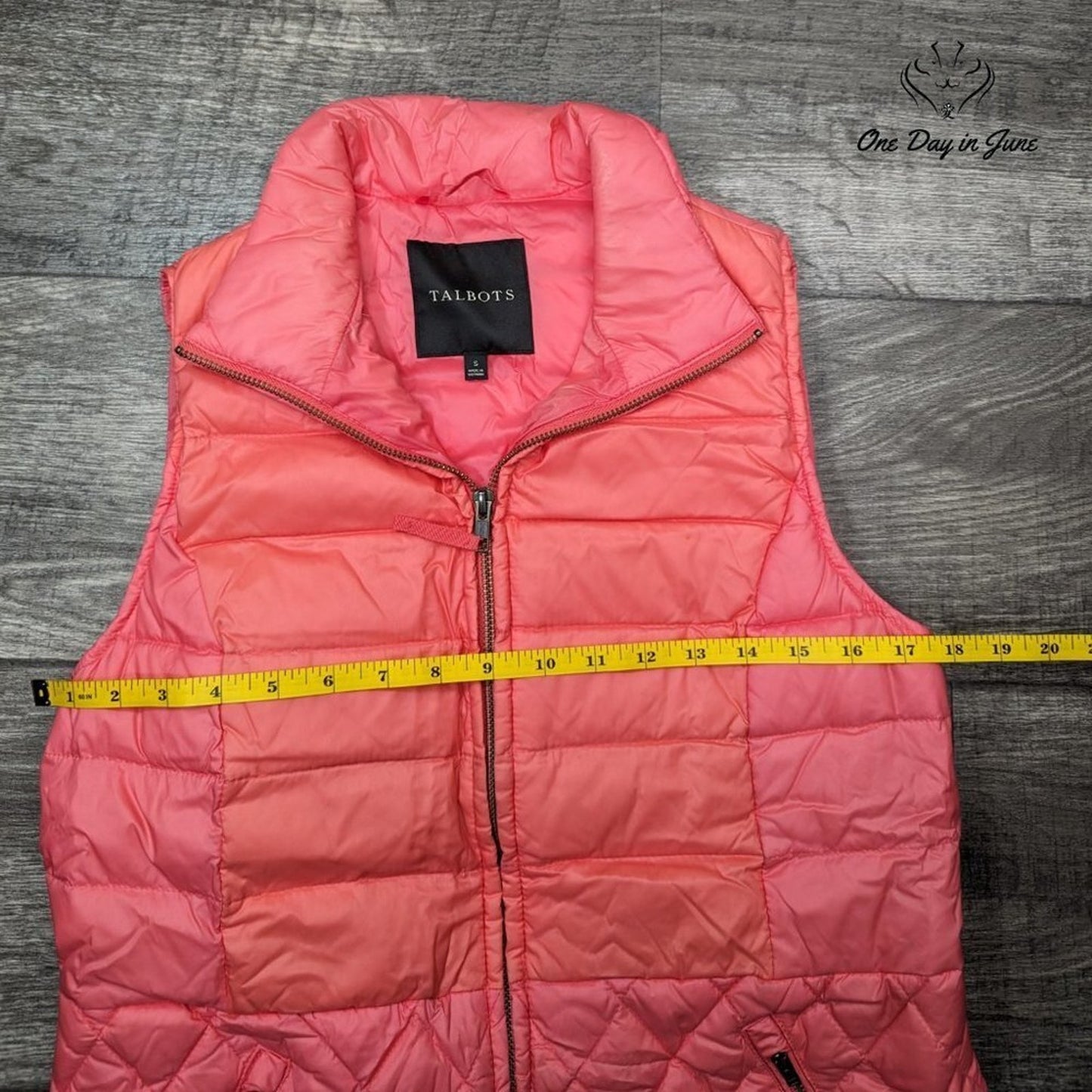 Talbots Puffy Zip Front Vest Size S