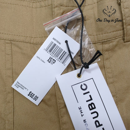 For the Republic Cargo Jogger Pants Khaki Tan Cotton NWT Size XS