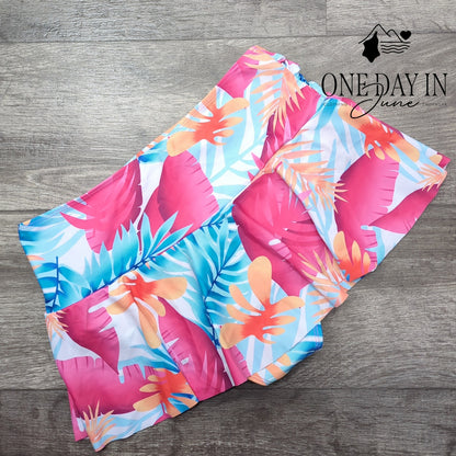 CharmLeaks Tropical Skirted Bikini Bottom Size L