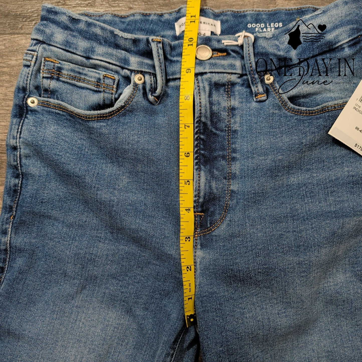 Good American Good Legs Flare Skinny Fit Flare Leg Jeans Size 00
