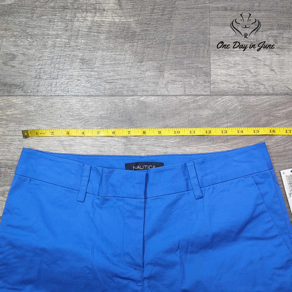Nautica Flat Front Bermuda Shorts Bright Blue NWT Size 6