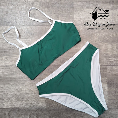 Charmleaks Crop High Cut Bikini Swimsuit Size S