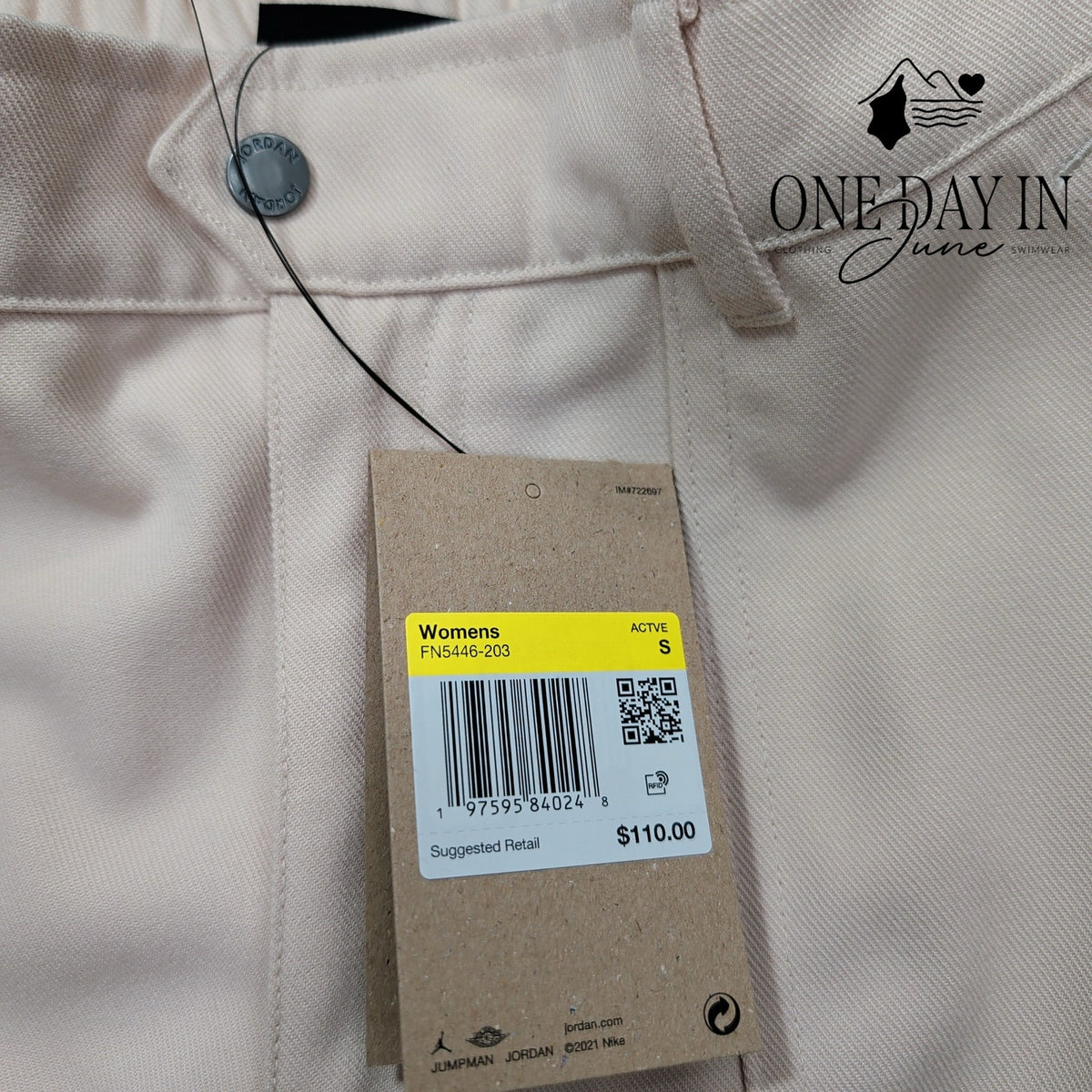Air Jordan Women's Woven Straight Leg Pants Legend Light Brown NWT Size S