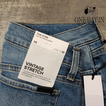 Joe's Jeans The Icon Mid Rise Skinny Ankle Jeans Palermo NWT Size 2 (26)