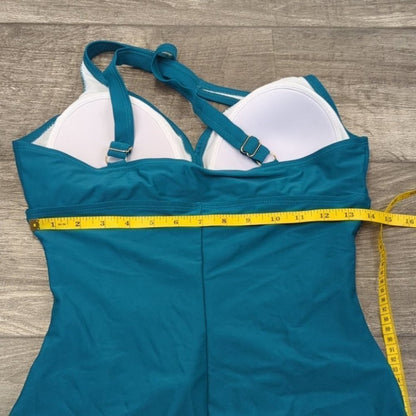Cluci Ruched Crossover Back One Piece Size M