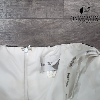 David's Bridal Sleeveless Layered Mini Dress Size 10