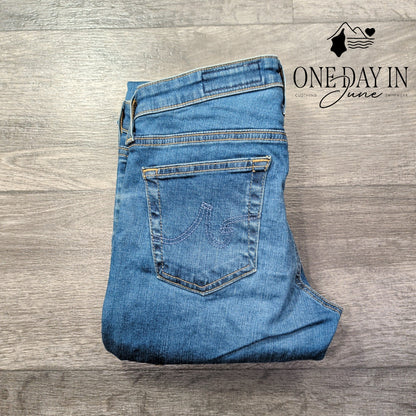 AG Adriano Goldschmied The Stilt Roll Up Cigarette Jeans Blue NWT Size 4 (27)
