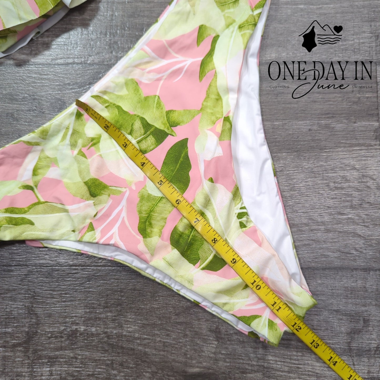 Enyva Tropical One Shoulder Bikini Swimsuit Size L