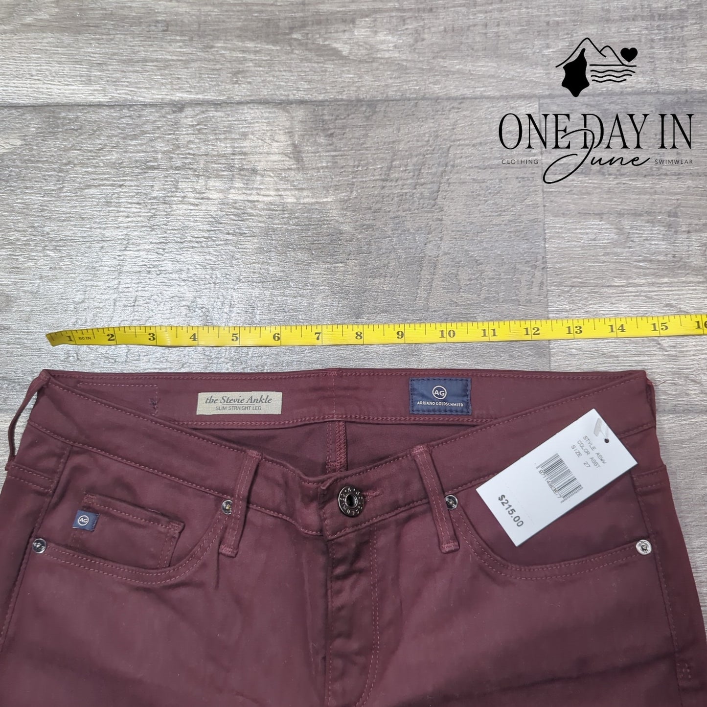 AG Adriano Goldschmied The Stevie Ankle Slim Straight Jeans Size 27 (4)