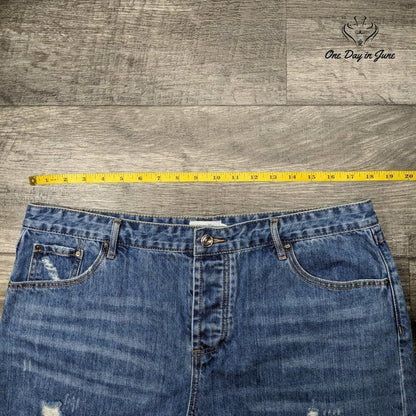 Amaryllis Distressed Denim Mini Shorts Size 12