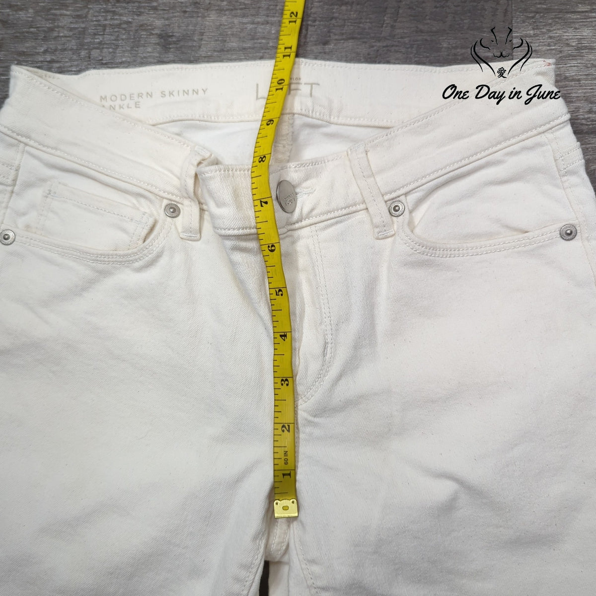 Loft Modern Skinny Ankle Jeans White Size 2