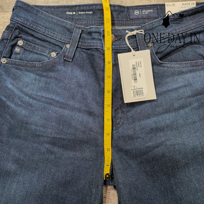 AG Adriano Goldschmied Kace Modern Straight Jeans Bridgeport Dark NWT Size 30X30