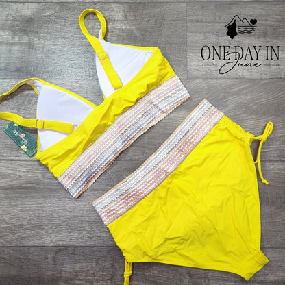 Blooming Jelly High Waist Bikini Swimsuit Size XL