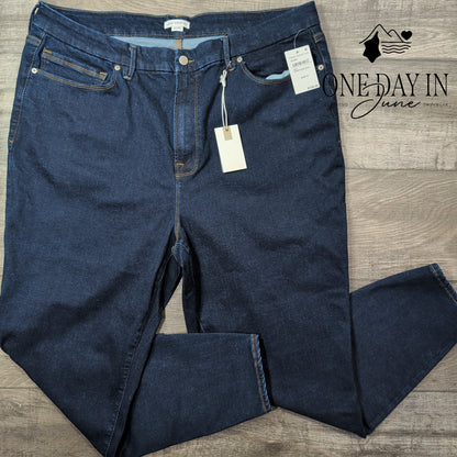 Good American Good Legs Skinny Jeans Dark Blue NWT Size 20-26