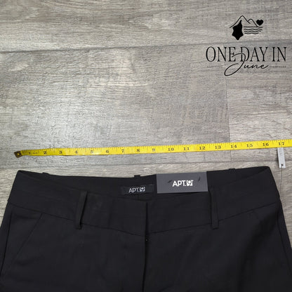 Apt. 9 Mid Rise Straight Leg Dress Pants Black NWT Petite Size 8P