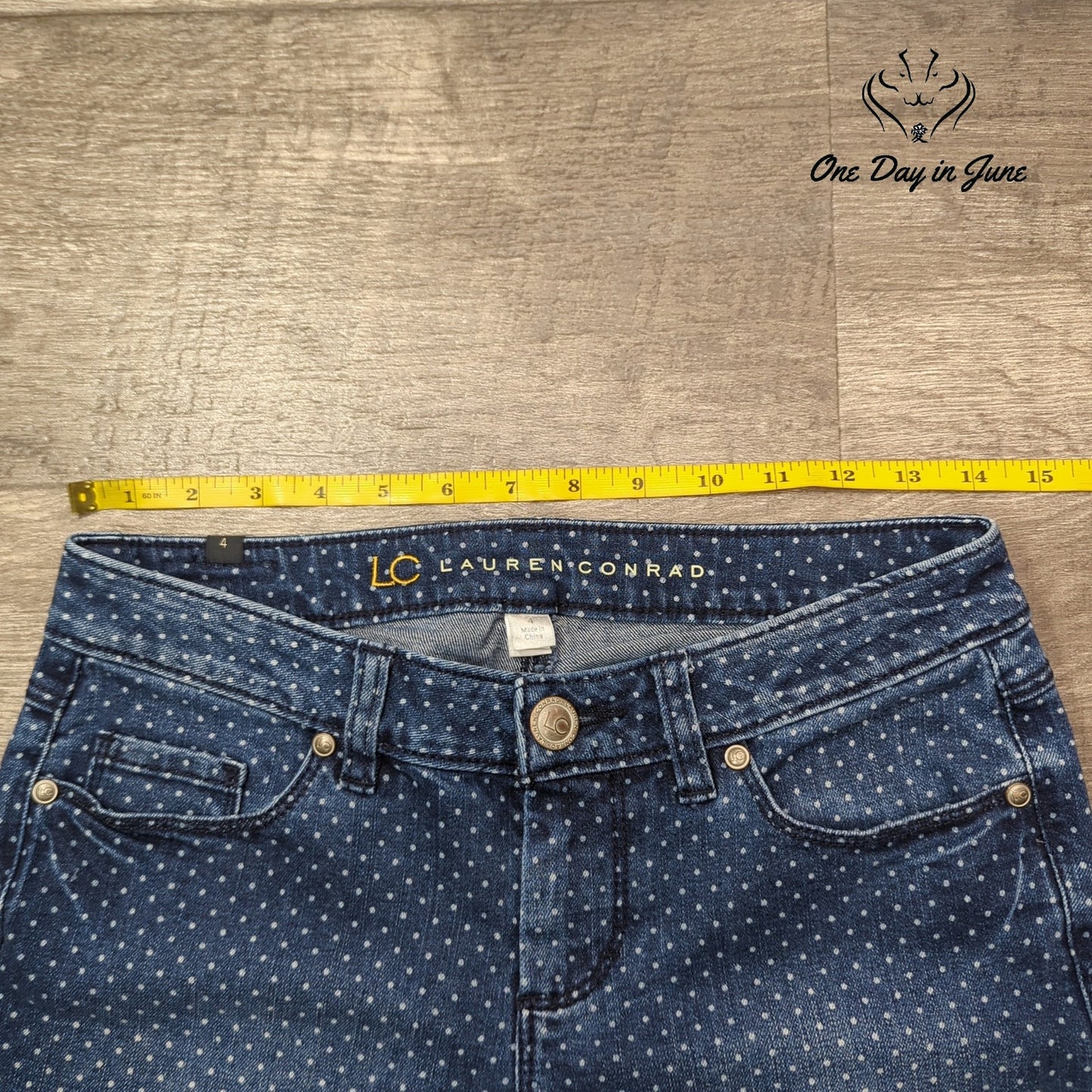 Lauren Conrad Polka Dot Ankle Jeans Size 4
