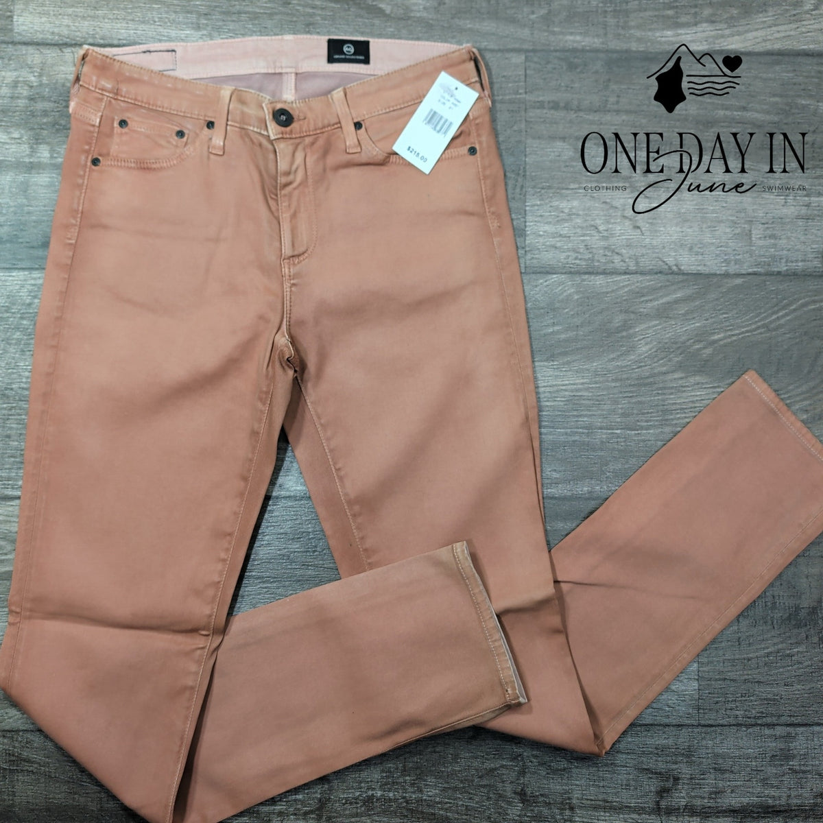 AG Adriano Goldschmied Coated Jeans Brown Straight Leg NWT $215 Size 4 (27)