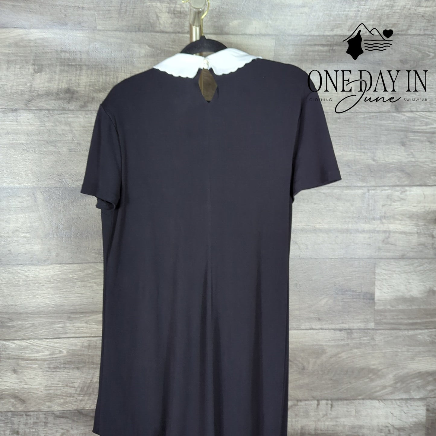 Elle Short Sleeve High Neck Midi Dress Size XL