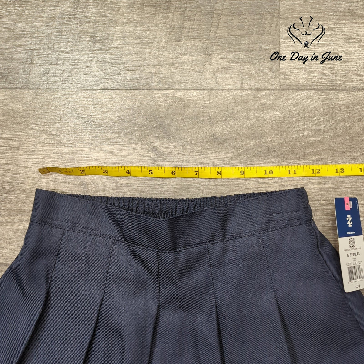 Izod Approved Schoolwear Girls Pleated Skort Navy Regular NWT Size 12 Regular