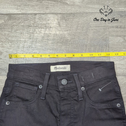 Madewell High Rise Skinny Jeans Black Stretch Denim NWT Size 23