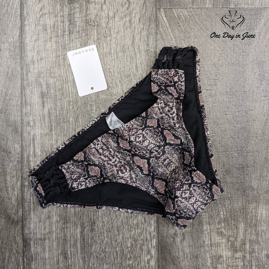 Ekouaer Strappy Side Bikini Bottom Swimsuit Size S
