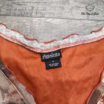 Assoluto Long Sleeve V Neck Top Size L