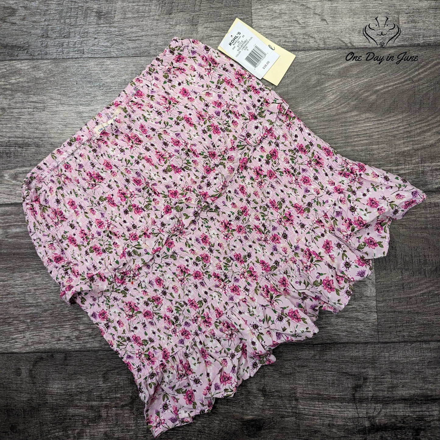 La Mamba Smocked Mini Skirt Size S