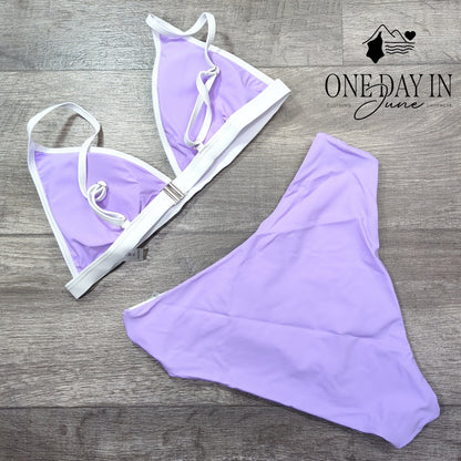 Aleumdr High Cut Triangle Bikini Swimsuit Size S