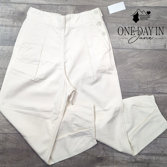 AG Adriano Goldschmied Adel Pleated Crop Trouser Pants Size 27 (4)