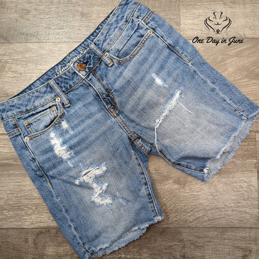 American Eagle Outfitters Cut Off Denim Shorts Size 0