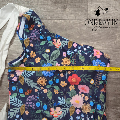 Aleumdr One Shoulder One Piece Swimsuit Size M