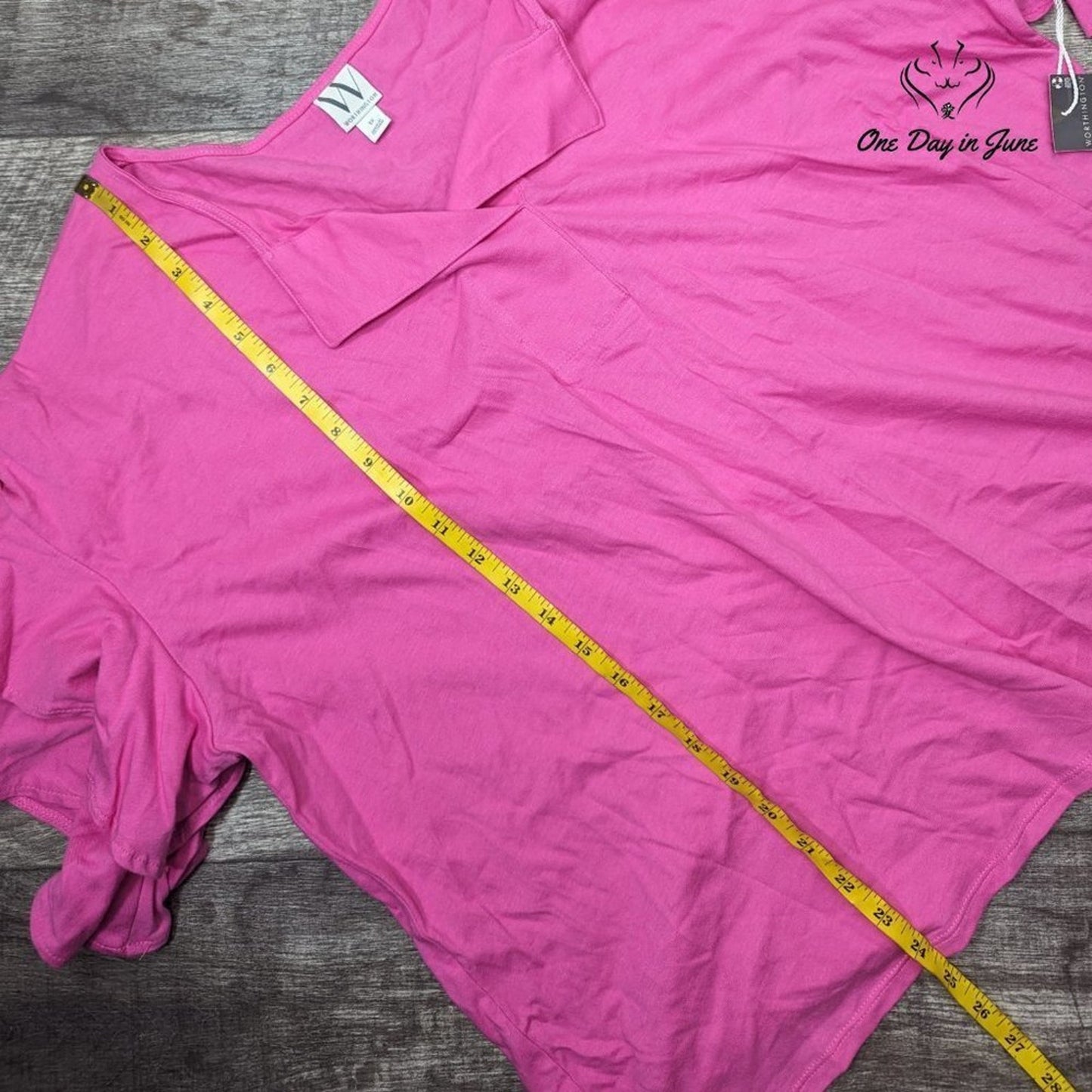 Worthington Plus Size Ruffle Sleeve Top Size 1X