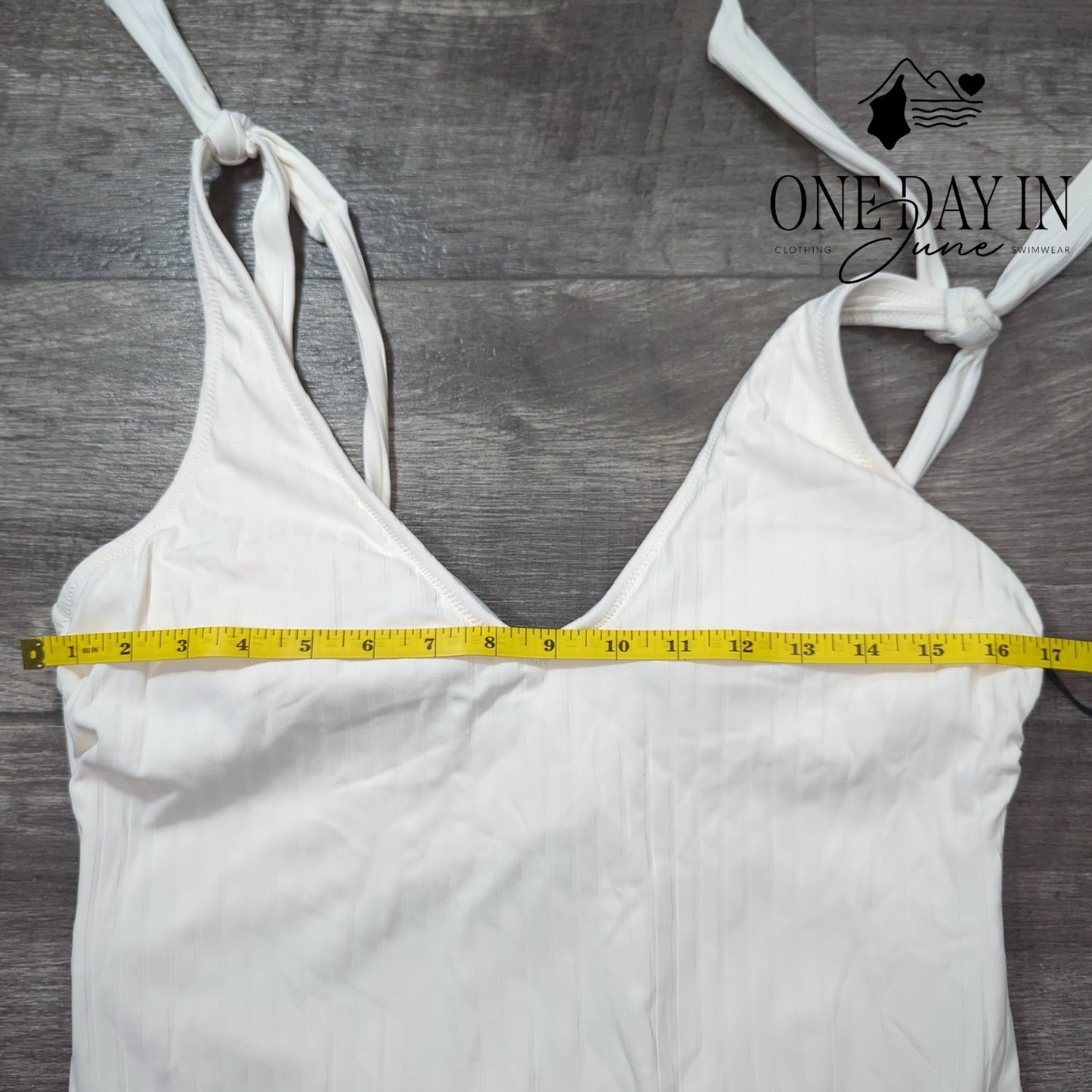 Shade & Shore Textured Tie Shoulder One Piece Swimsuit Size L
